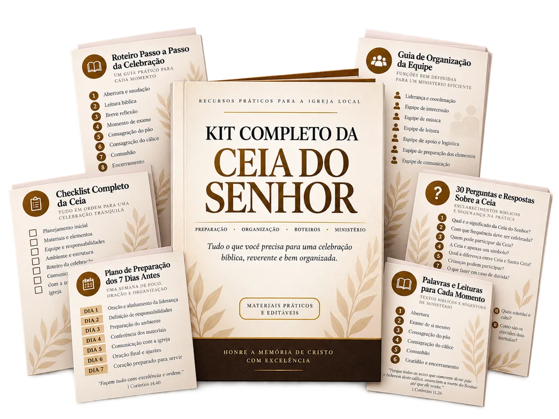 Mockup do Kit Completo da Ceia do Senhor
